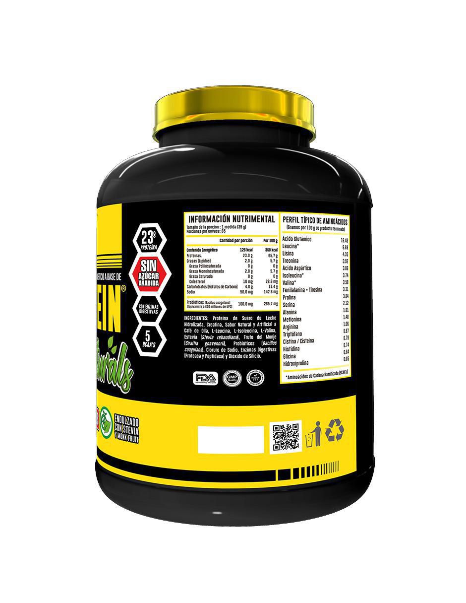 Hydrotein Naturals Advance Nutrition con proteína de suero de leche sabor café de 2.2 kg