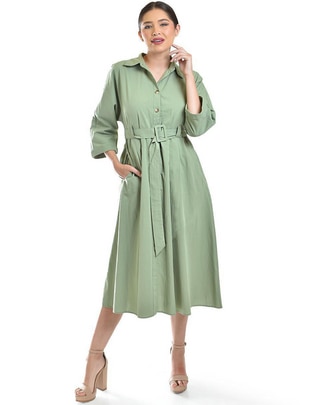 Vestido midi casual para mujer Vestido midi casual para mujer