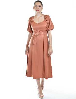 Vestido midi casual para mujer Vestido midi casual para mujer