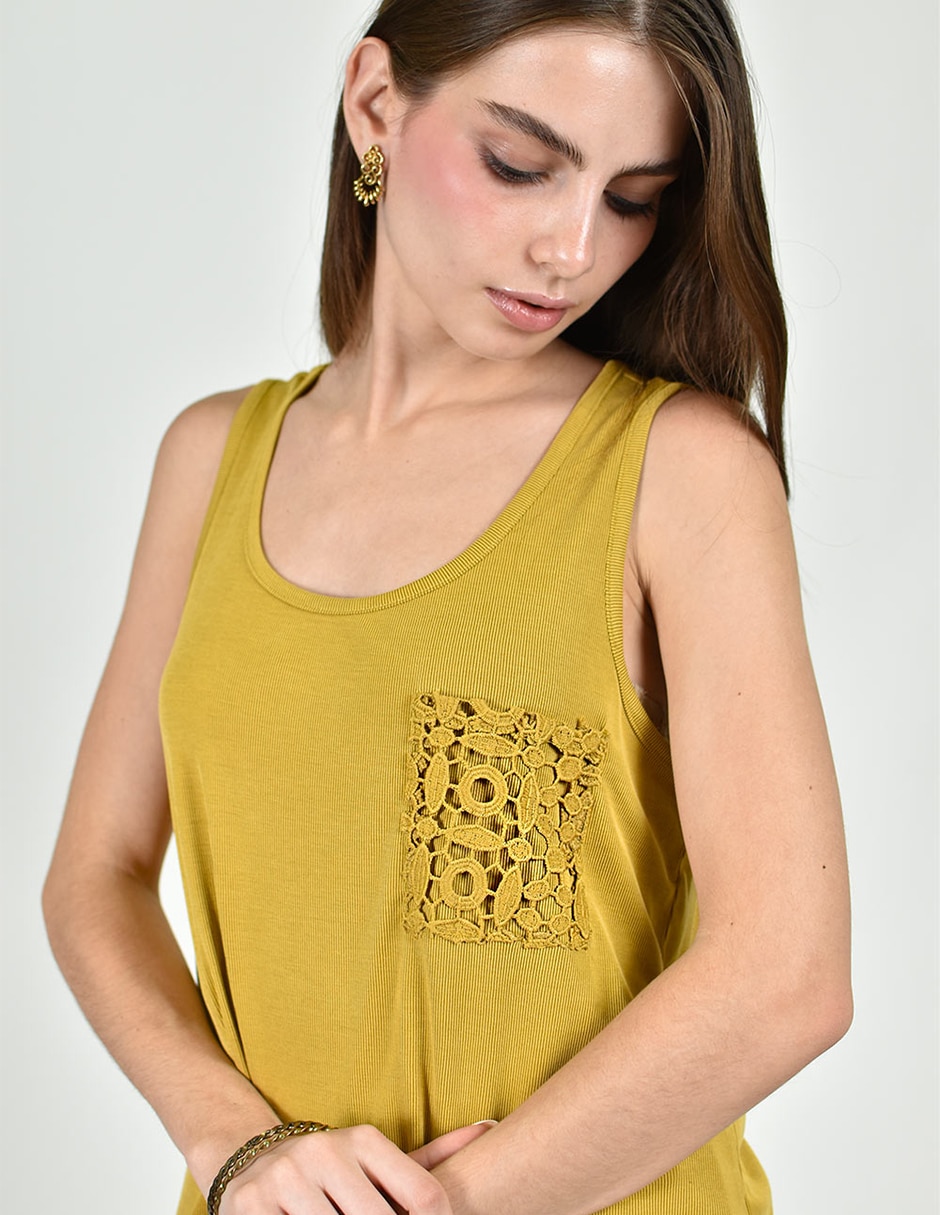 Blusa sin manga para mujer 7