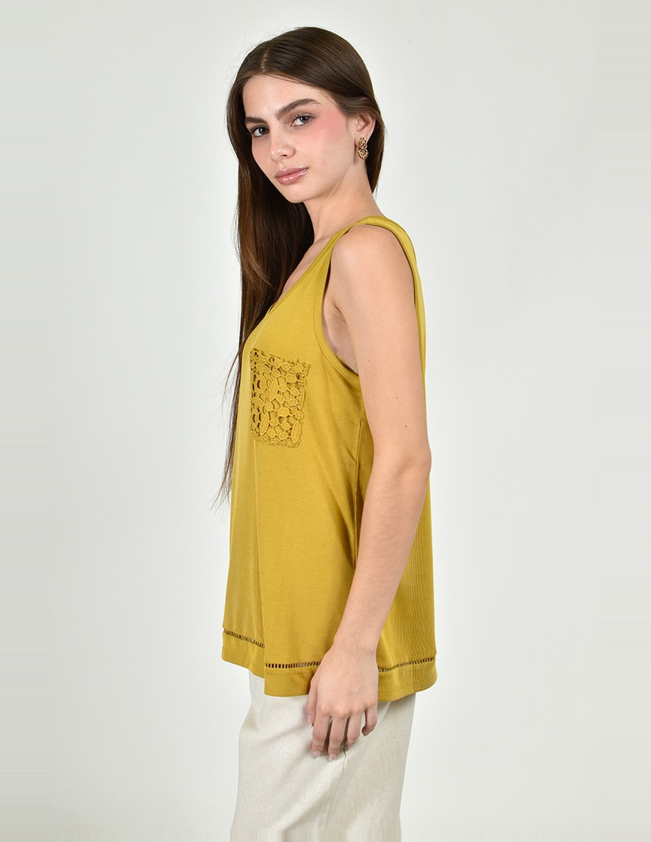 Blusa sin manga para mujer 8