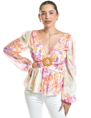 Blusa Morethanangels manga larga para mujer