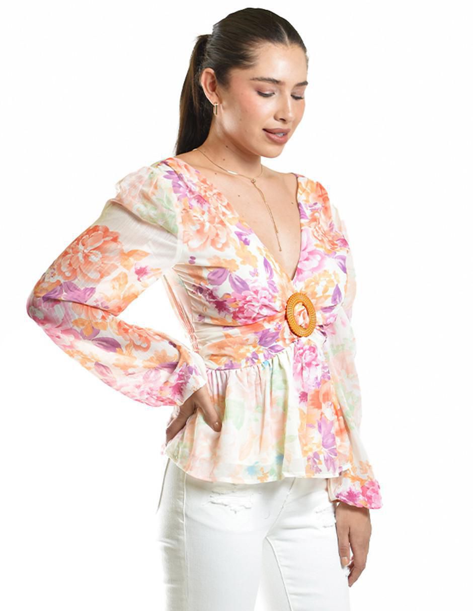 Blusa Morethanangels manga larga para mujer 5