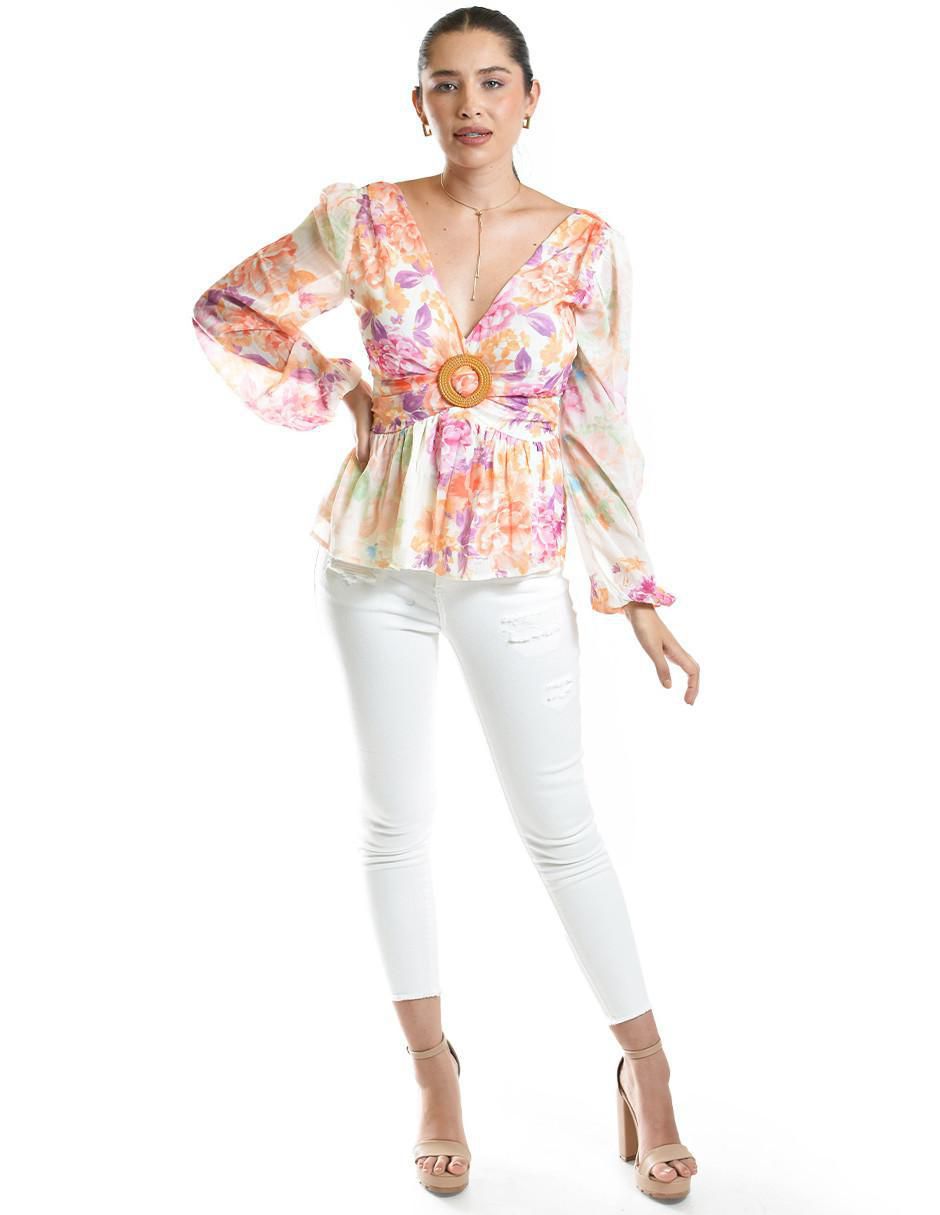 Blusa Morethanangels manga larga para mujer 6