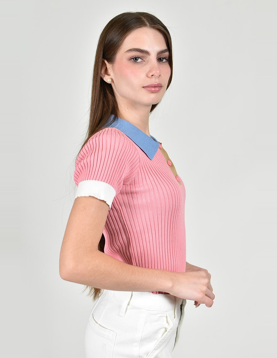 Blusa manga corta para mujer 8