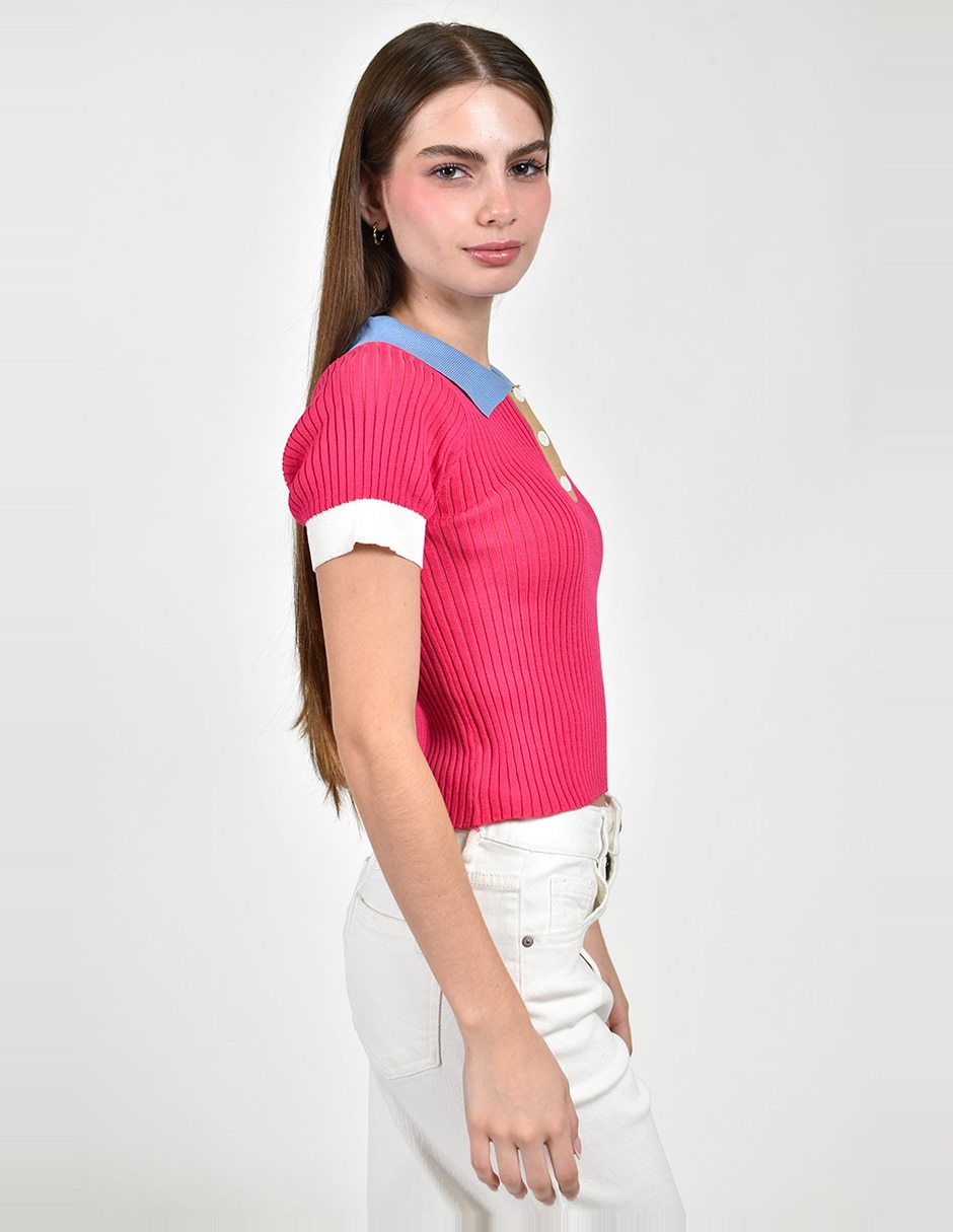 Blusa manga corta para mujer 8