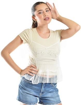 Blusa manga corta para mujer 1