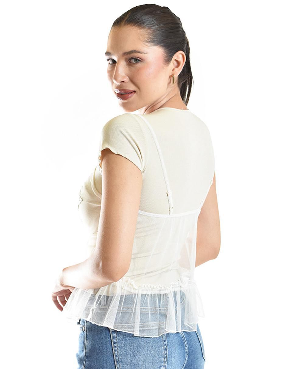 Blusa manga corta para mujer 7