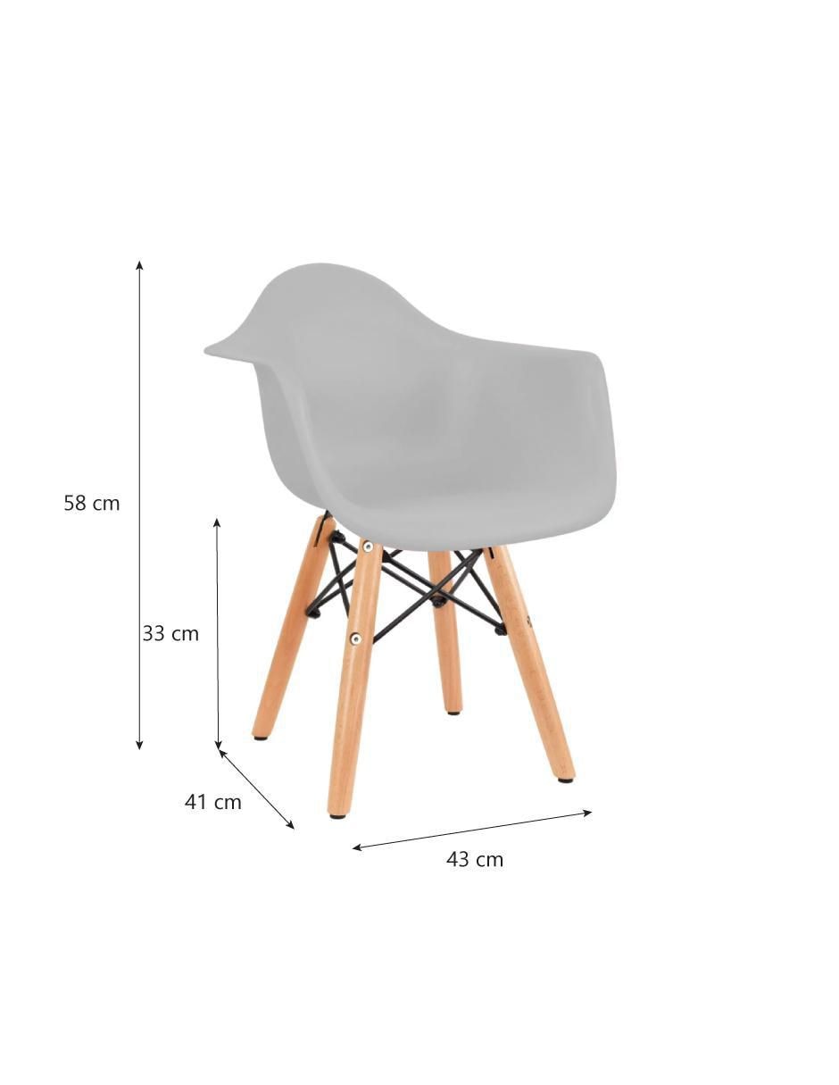 Silla infantil set 3 piezas de madera 5