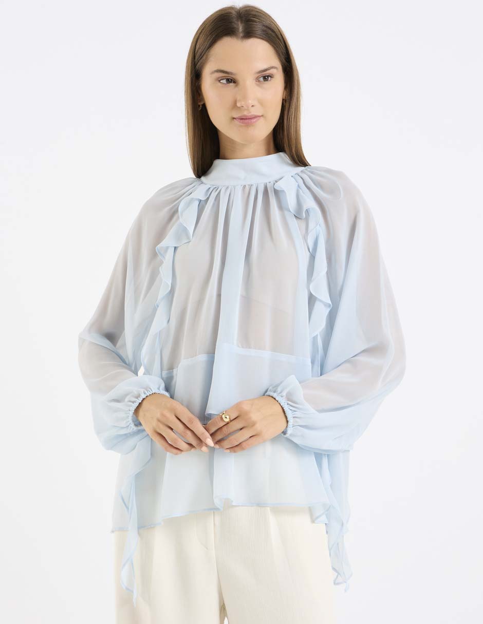 Blusa manga larga para mujer