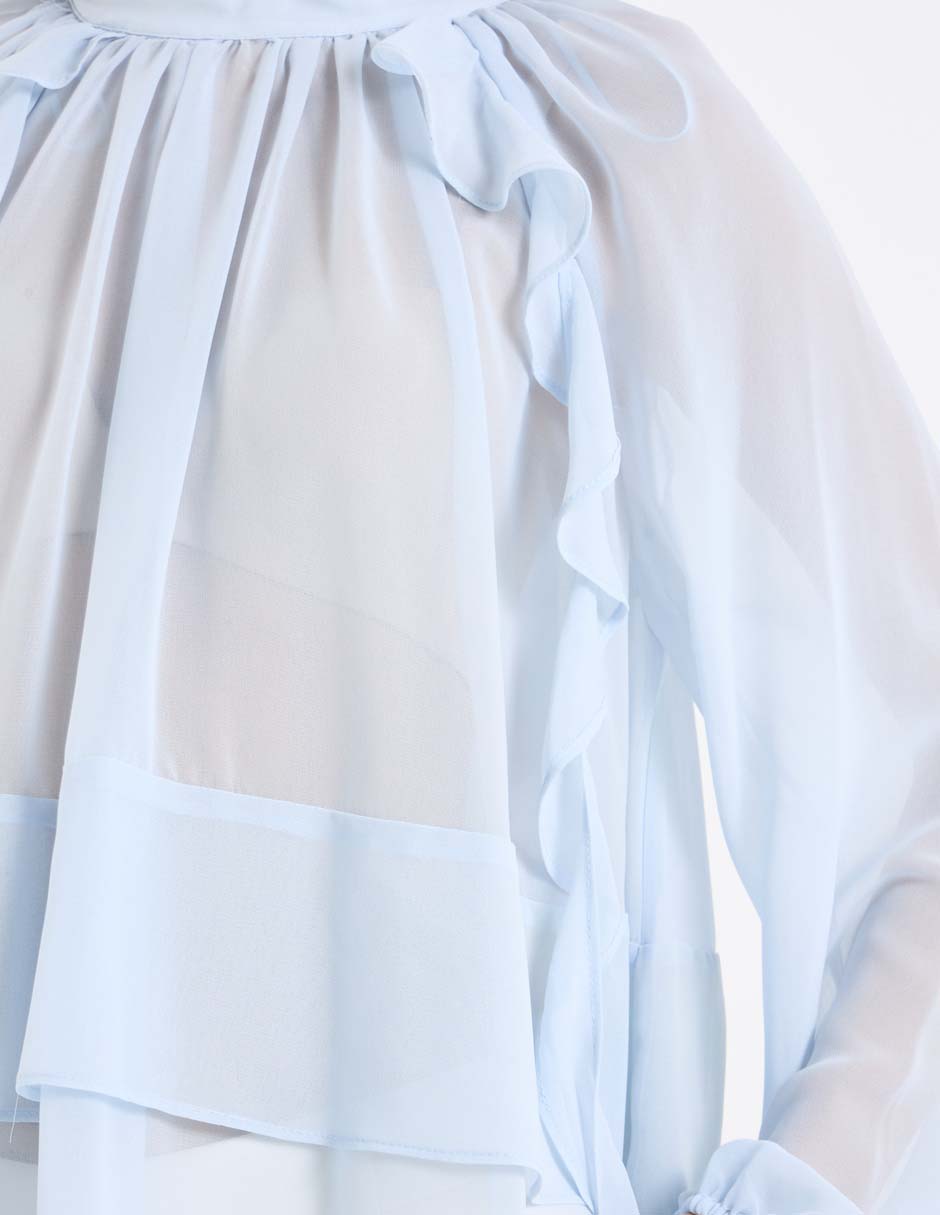 Blusa Kur.Kuma manga larga para mujer