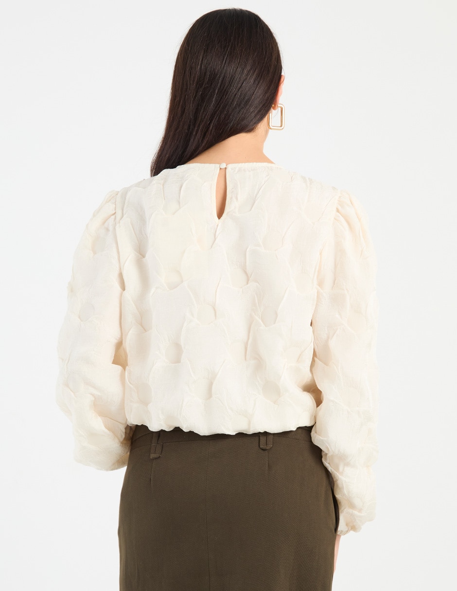 Blusa Kur.Kuma manga larga para mujer