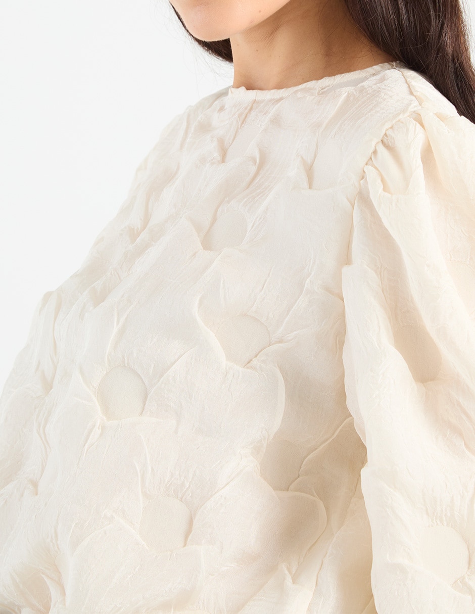 Blusa Kur.Kuma manga larga para mujer