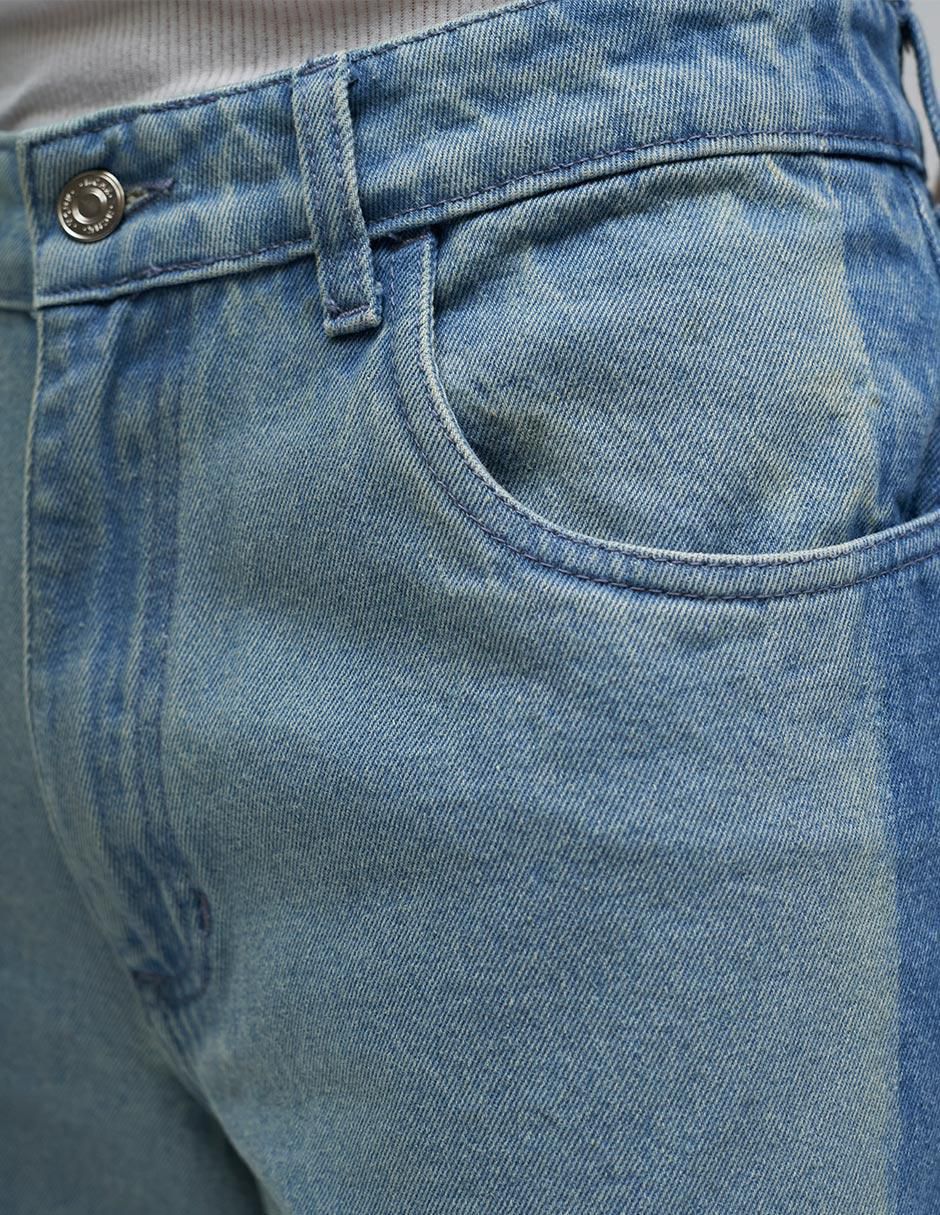 Jeans straight lavado claro para hombre