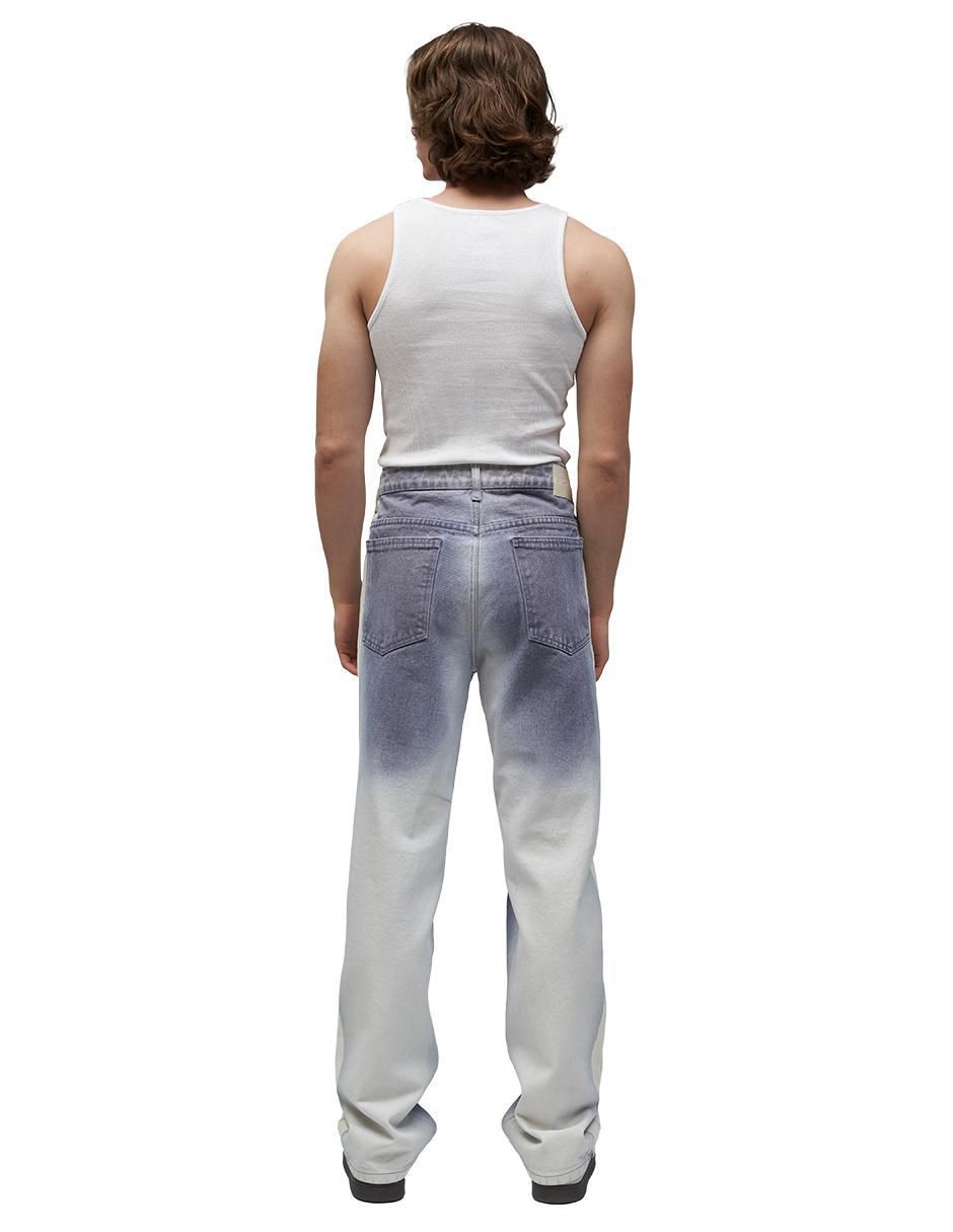 Jeans straight lavado bitono para hombre 6