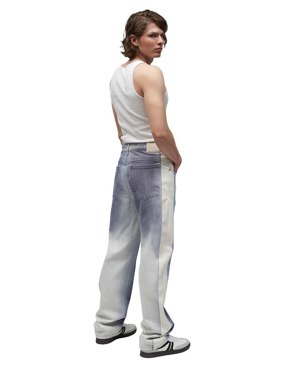 Jeans straight lavado bitono para hombre 5
