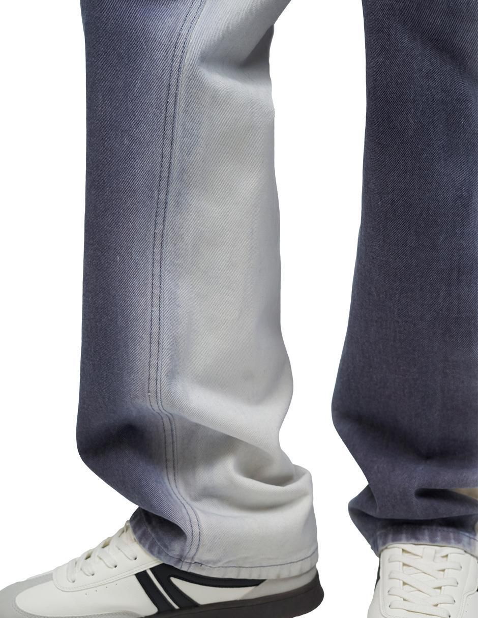 Jeans straight lavado bitono para hombre