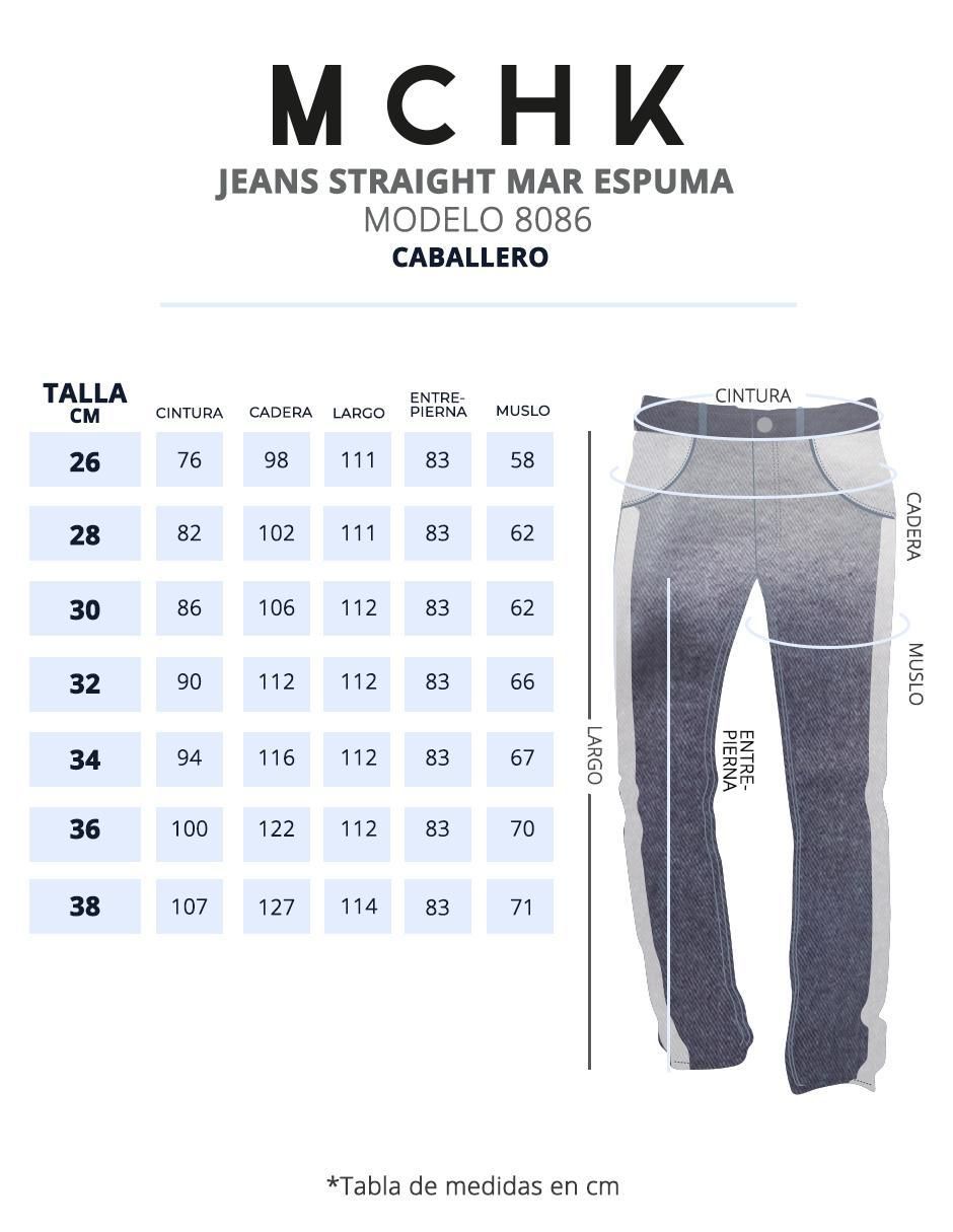 Jeans straight lavado bitono para hombre