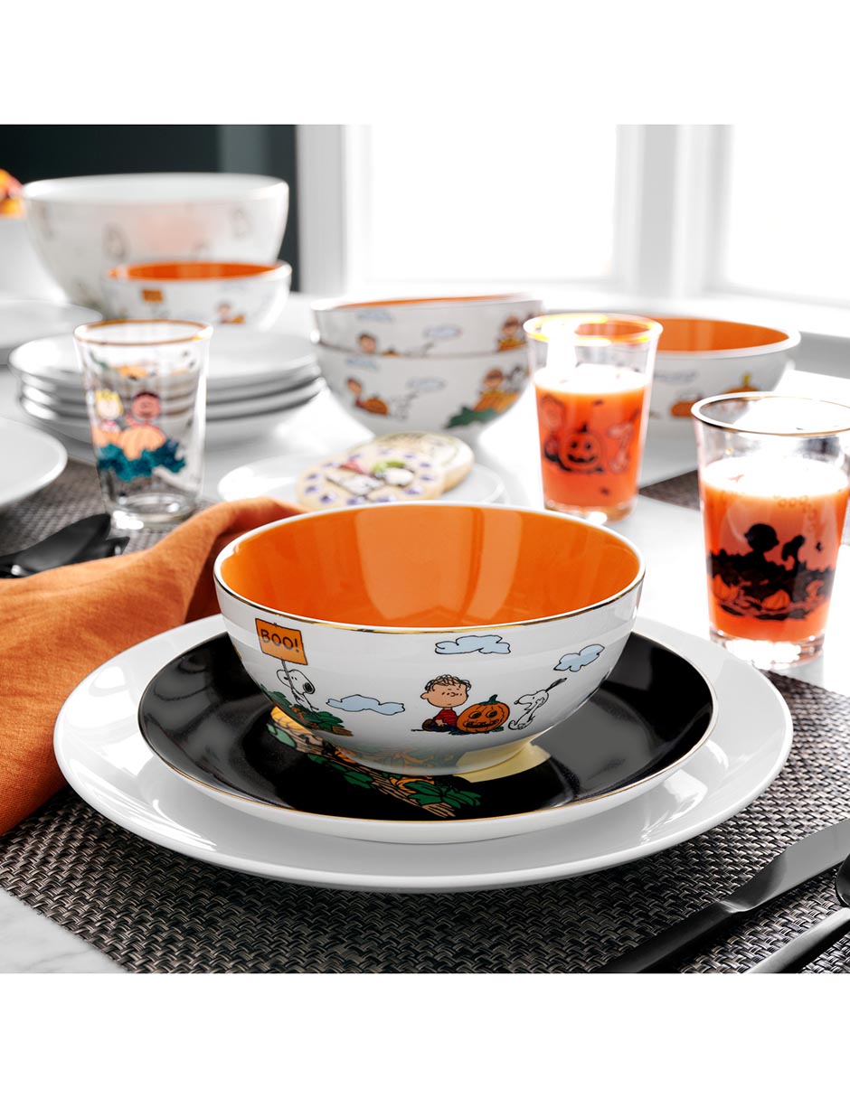 Set bowl Peanuts The Great Pumpkin 4 piezas de porcelana