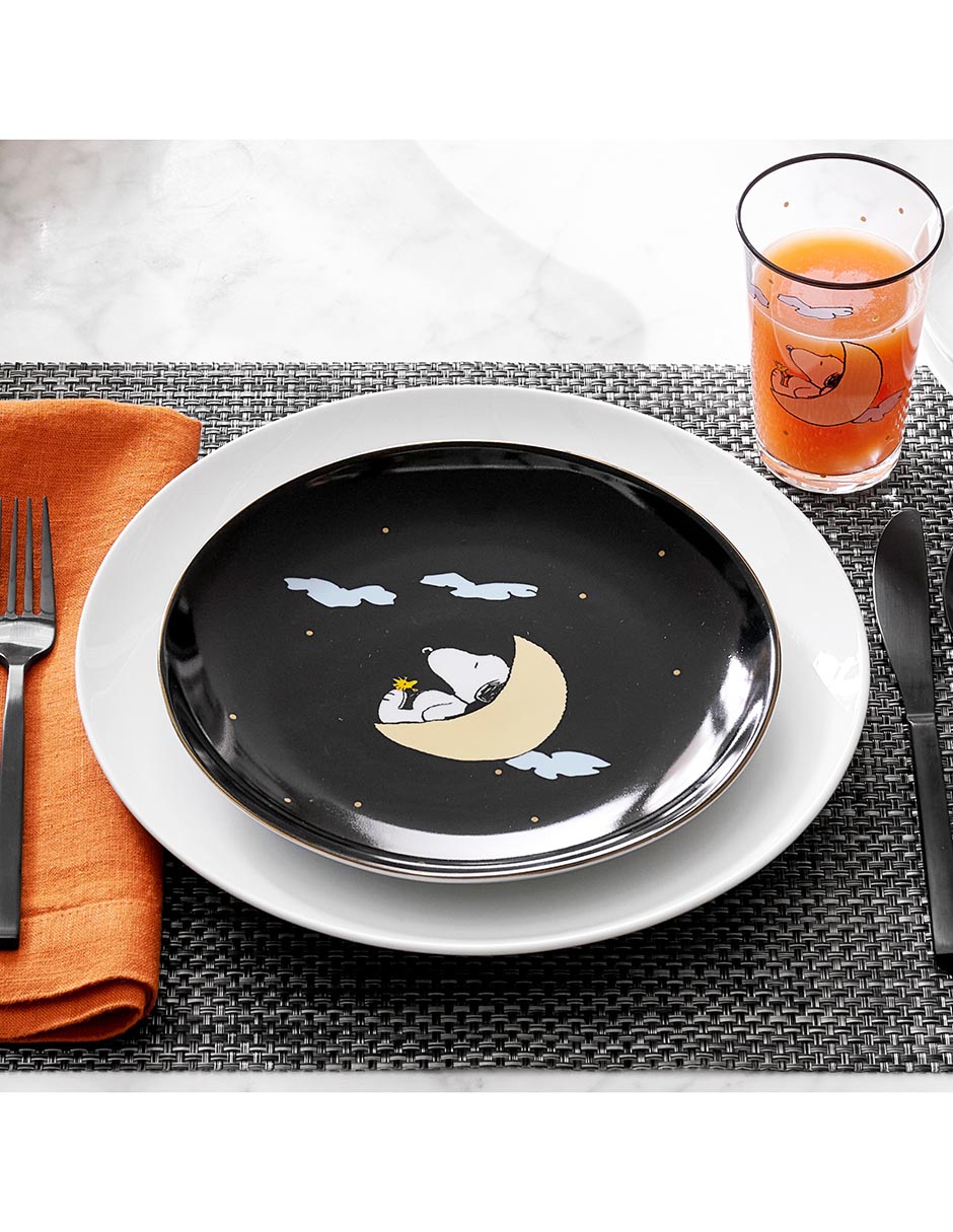 Set platos botana halloween de porcelana 4 piezas