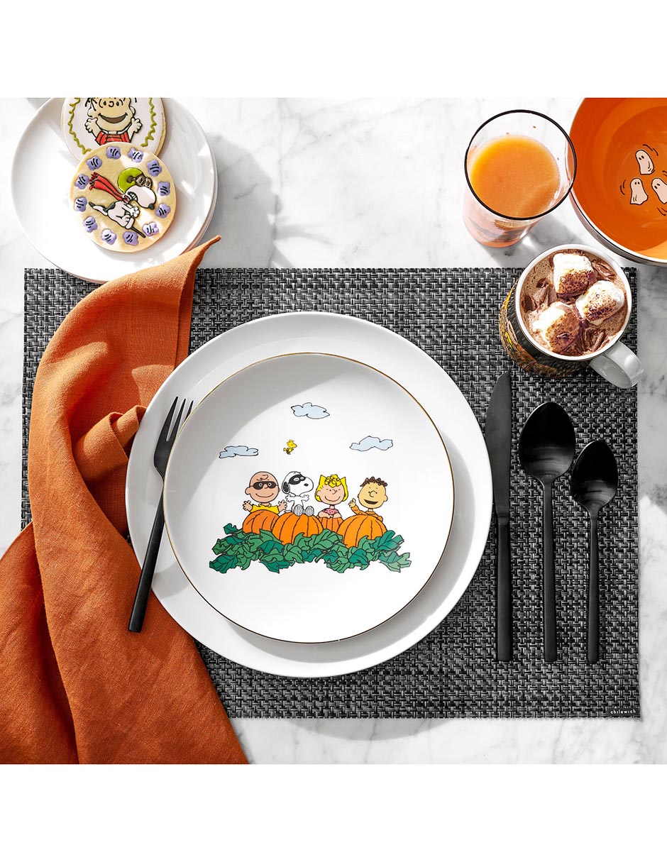 Set platos botana halloween de porcelana 4 piezas