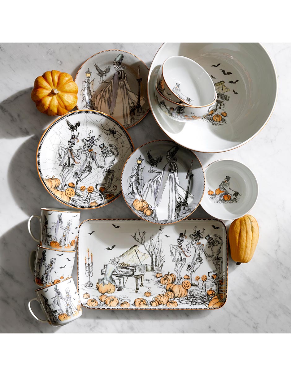 Plato de carga halloween Haunted Hosts de porcelana