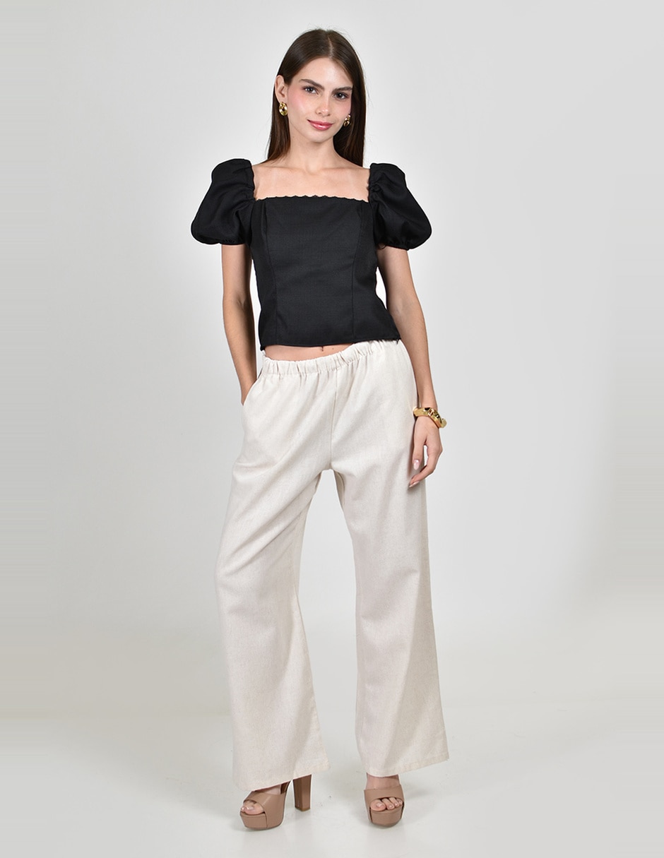 Blusa roman fashion manga corta para mujer