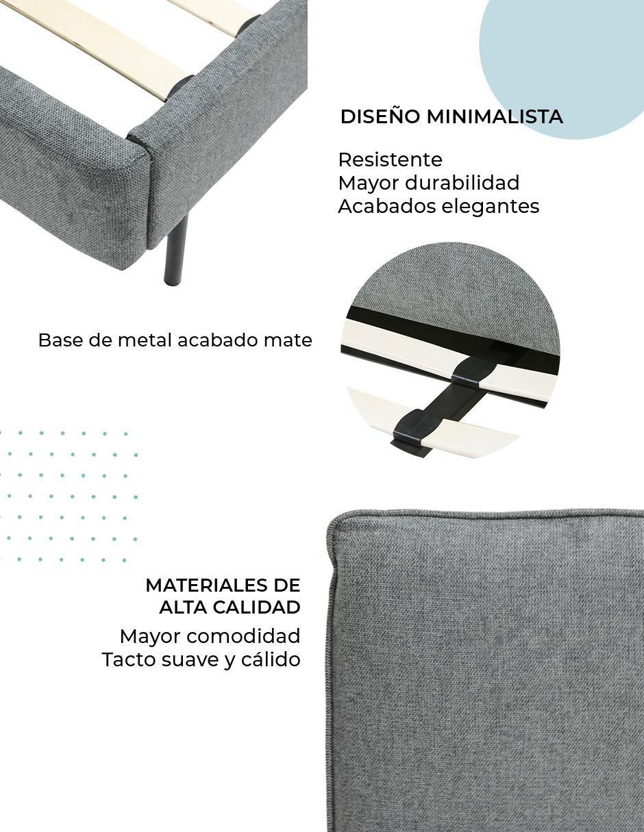 Cama Bristol de madera individual