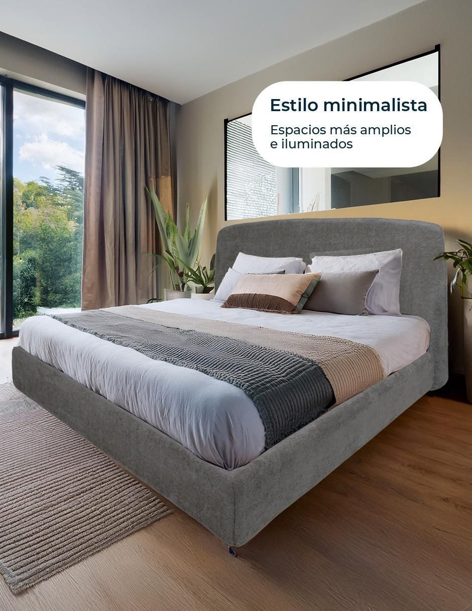Cama chester de madera queen size 7