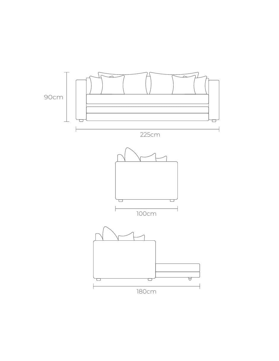 Sofá cama Cancun de madera 2