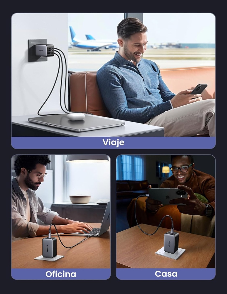 Cargador pared 45223 USB tipo A + USB tipo C 6