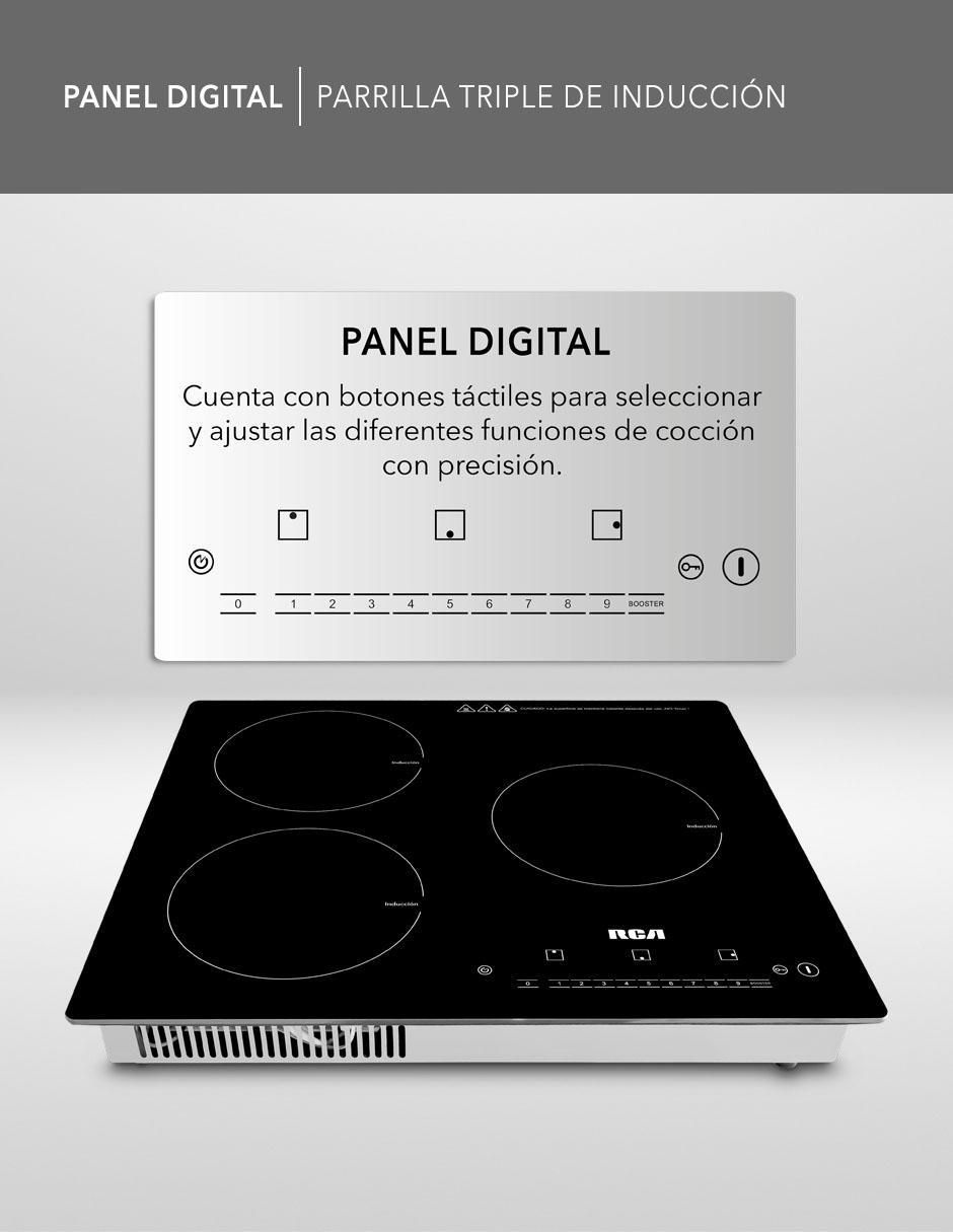 PARRILLA INDUCCIÓN RC-12A6 , NEGRO 6