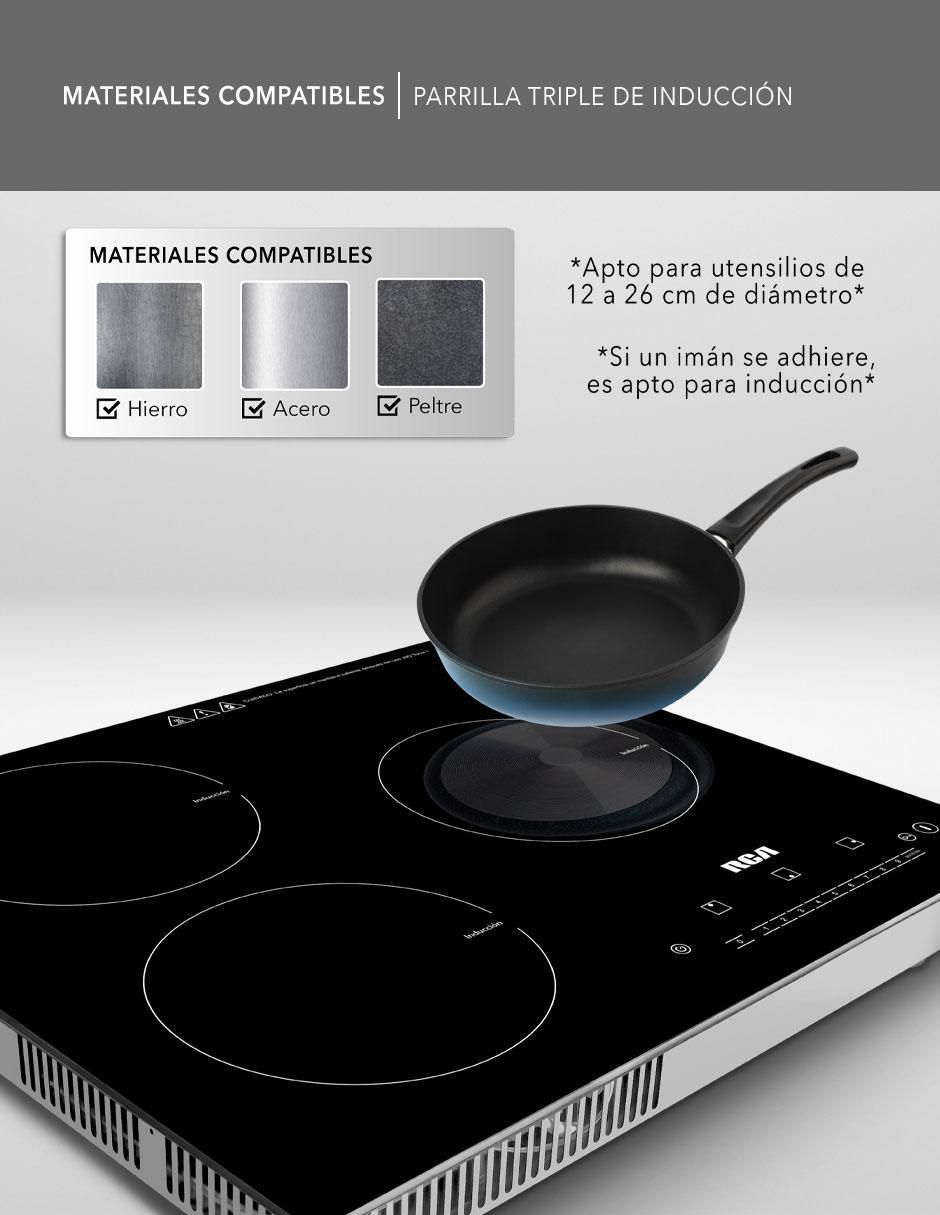 PARRILLA INDUCCIÓN RC-12A6 , NEGRO 7
