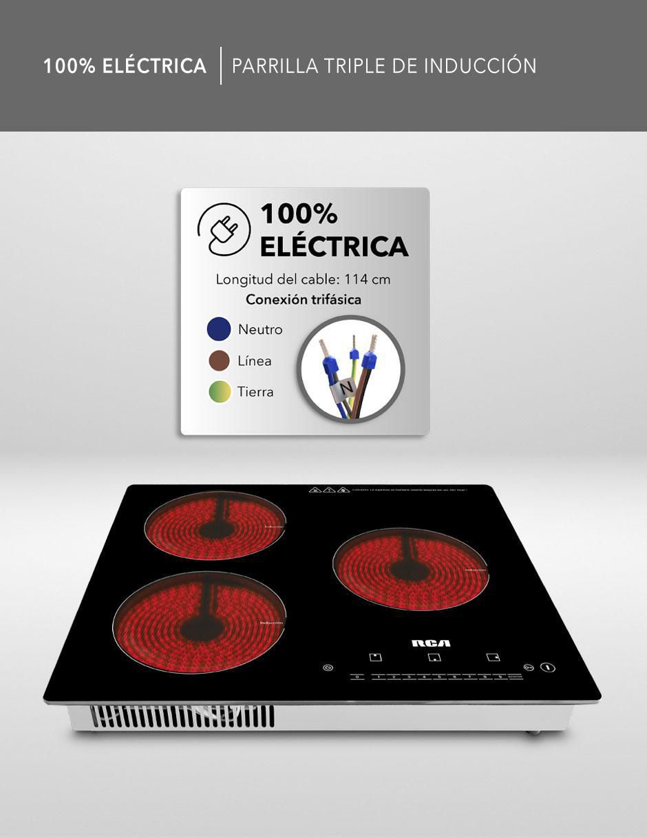 PARRILLA INDUCCIÓN RC-12A6 , NEGRO 8