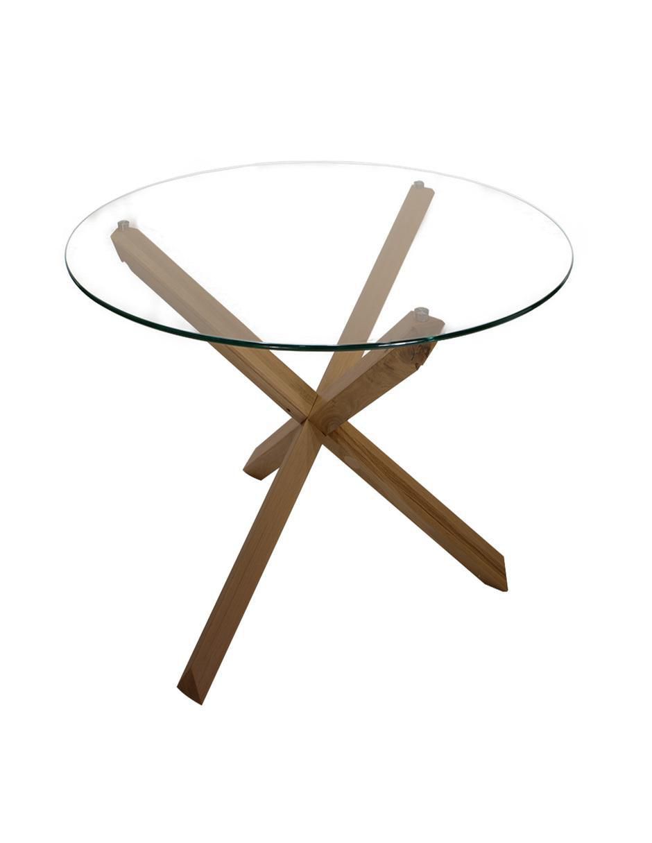 Mesa de comedor armable riau de cristal 2