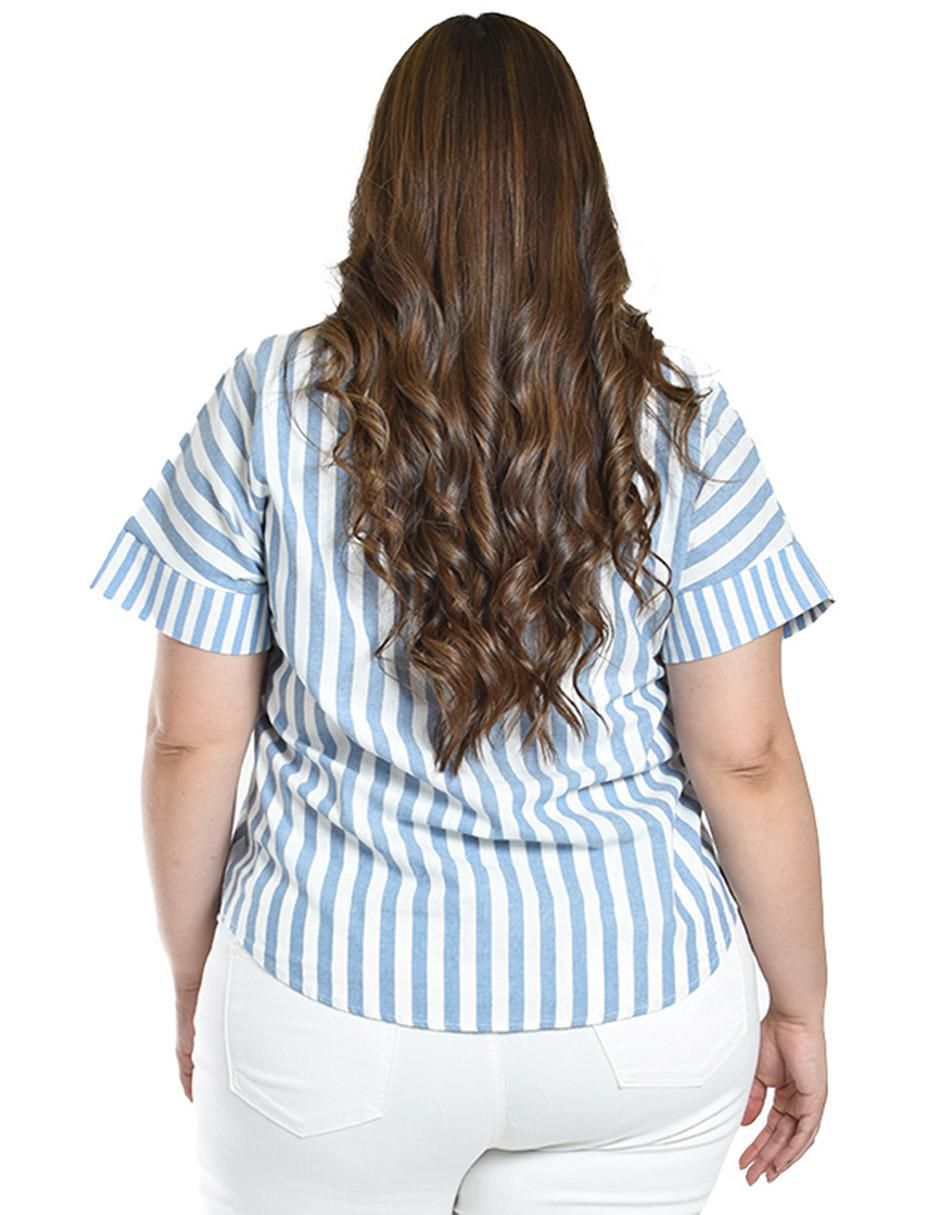 Blusa camisera manga corta para mujer 9