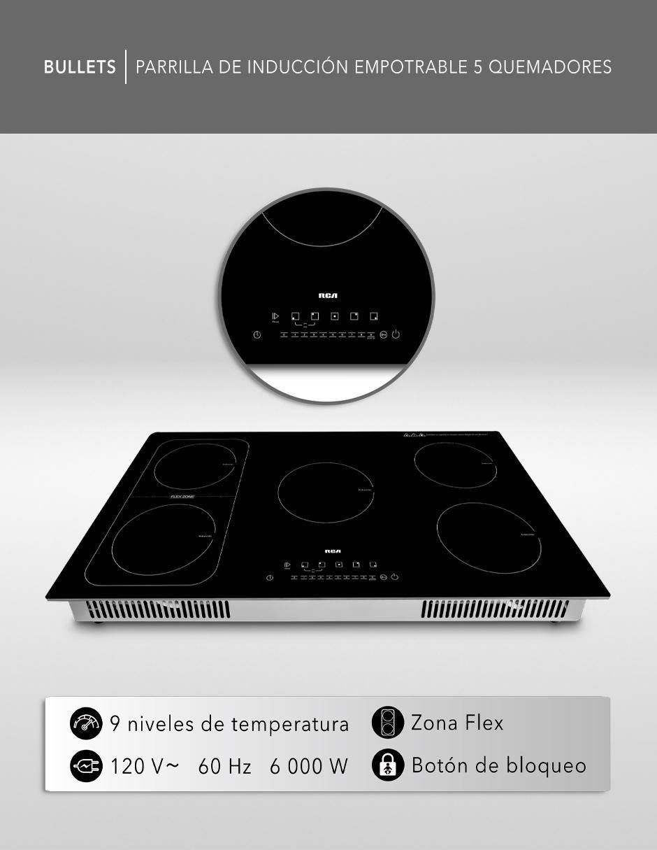 PARRILLA INDUCCIÓN RC-12A15 , NEGRO 2