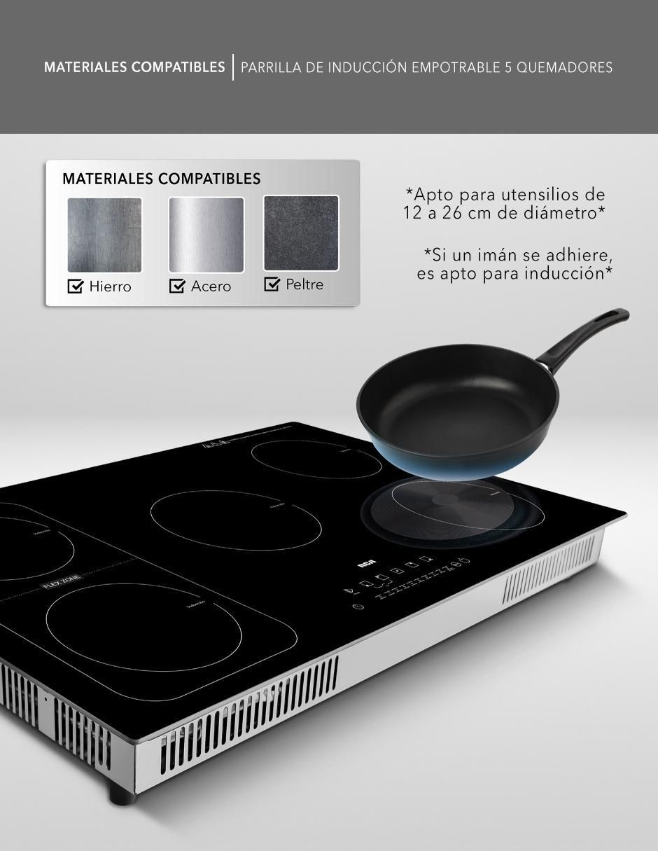 PARRILLA INDUCCIÓN RC-12A15 , NEGRO 7