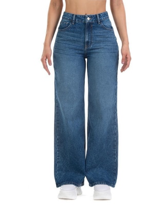 Jeans relaxed wide leg Opp´s Jeans corte cintura alta para mujer