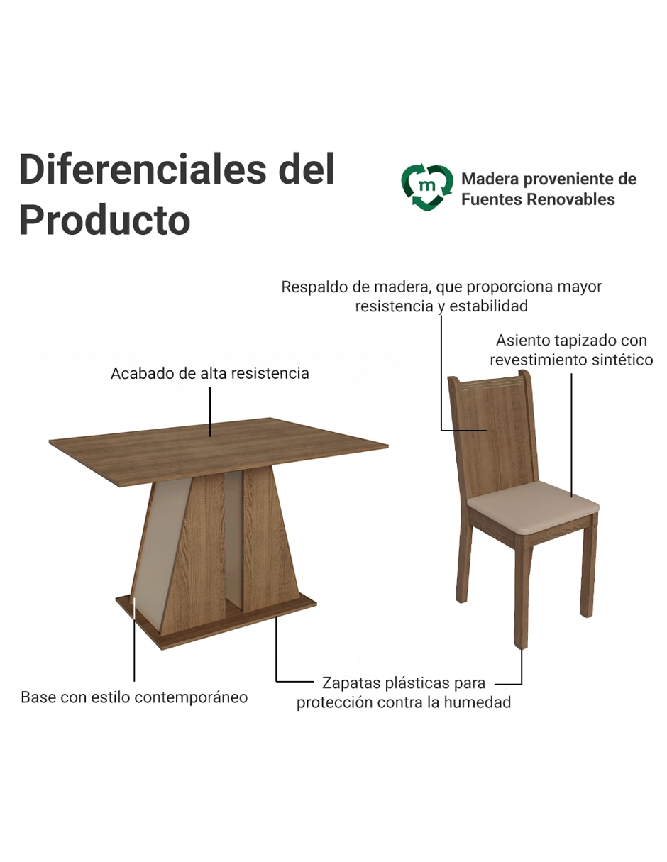 Comedor renata para 6 personas