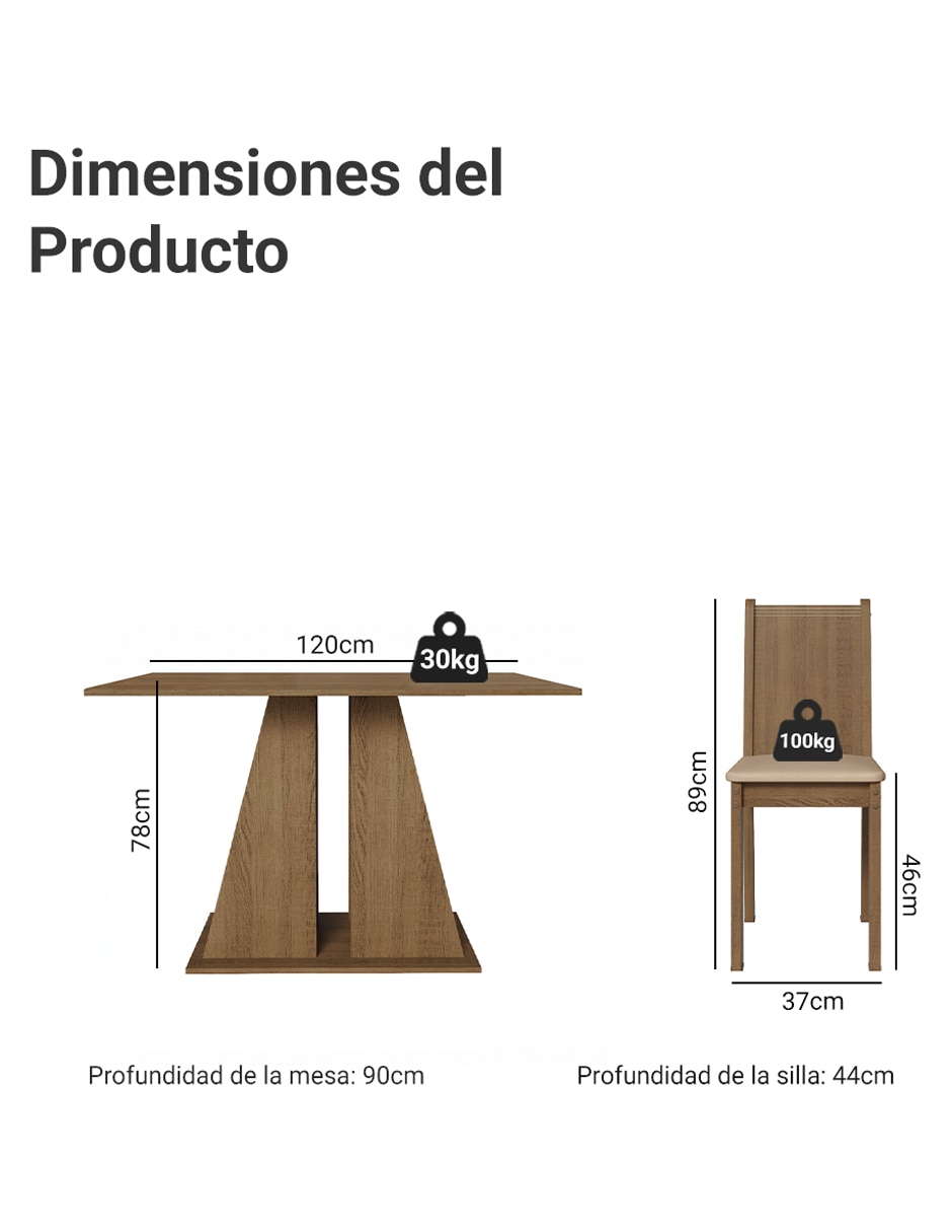 Comedor renata para 6 personas