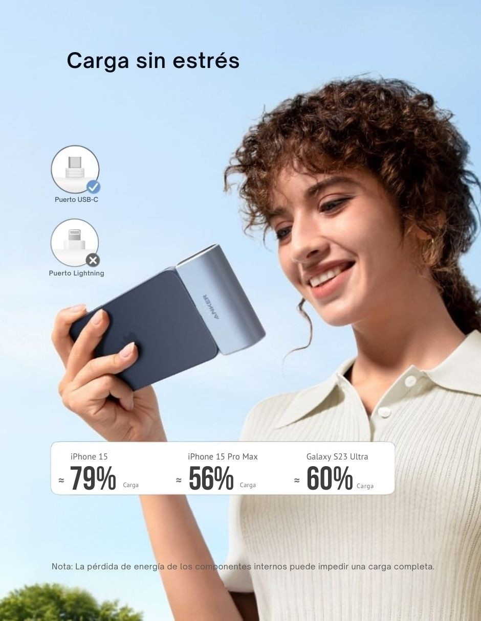 Batería portátil 5000 mAh Nano 8