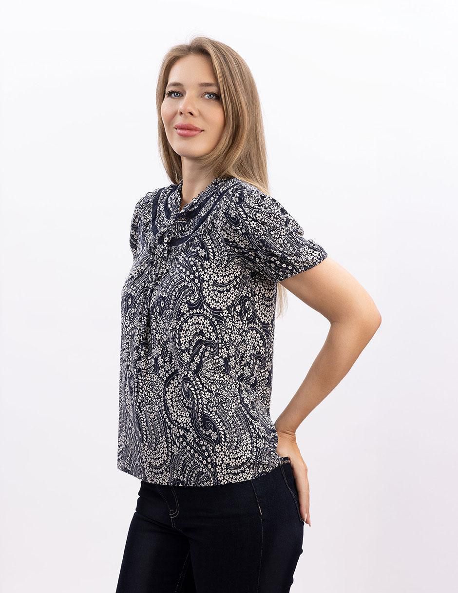 Blusa Nautica manga corta para mujer