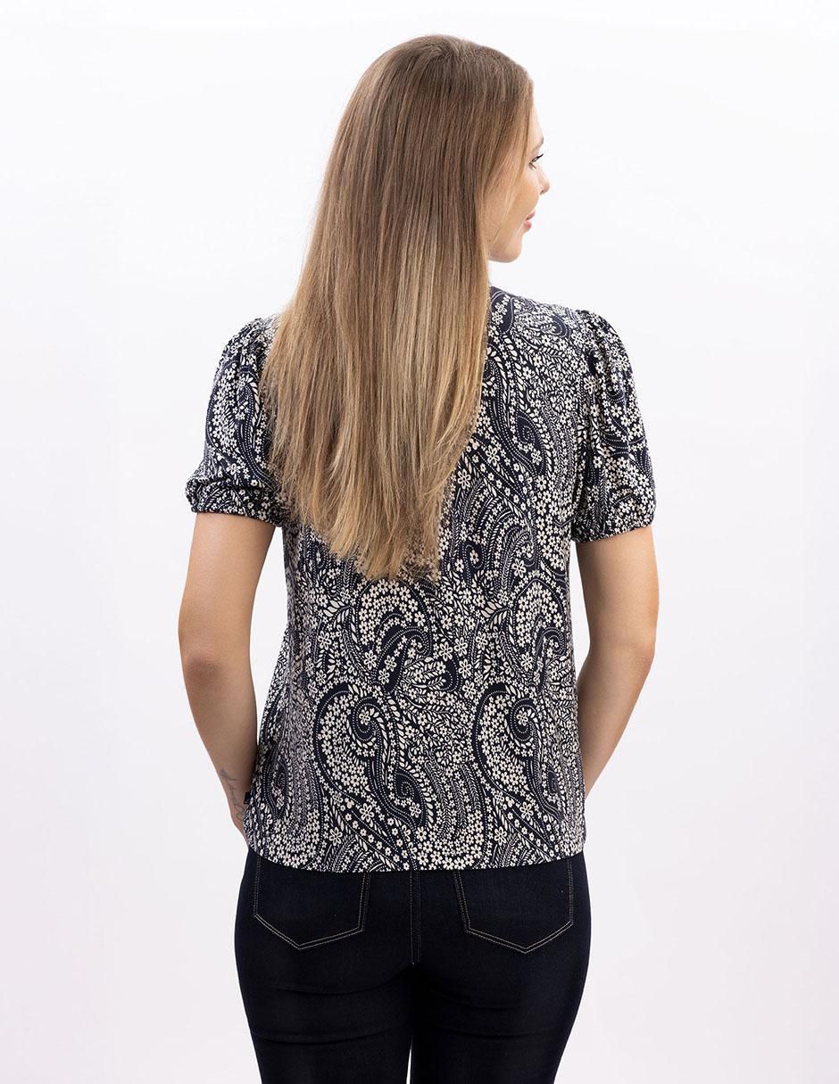Blusa Nautica manga corta para mujer