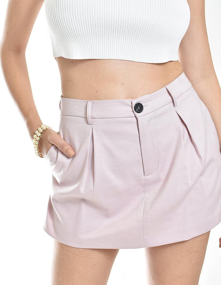 Falda short a la cintura
