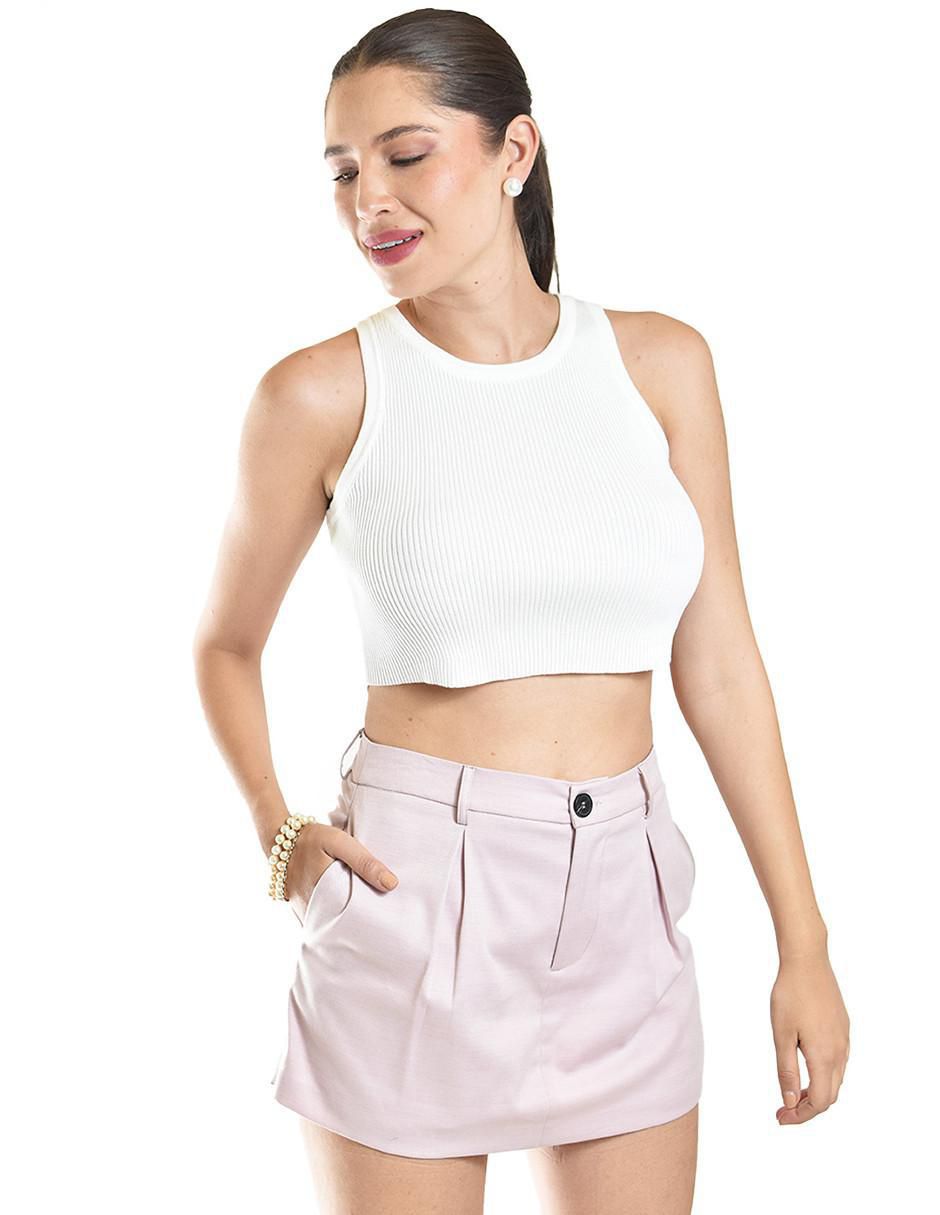 Falda short a la cintura