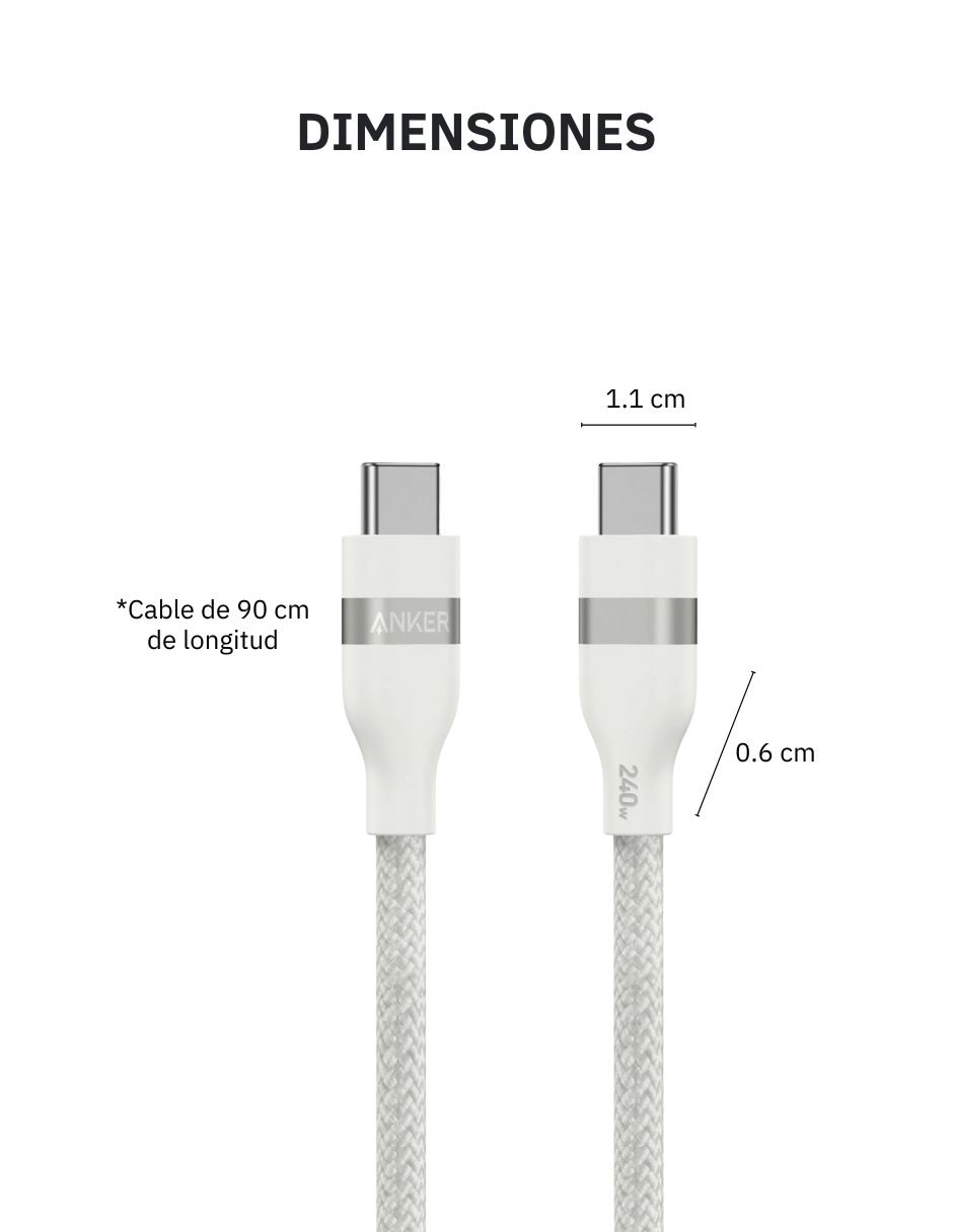 Cable USB C de 90 cm 9