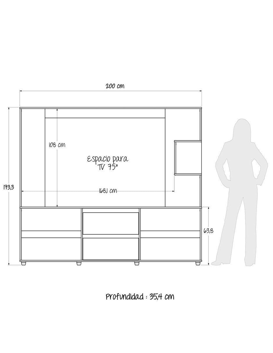 Mueble de TV armable de madera 7