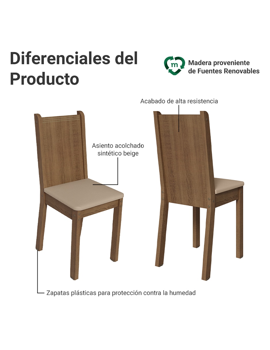 Juego de sillas 6 piezas 9