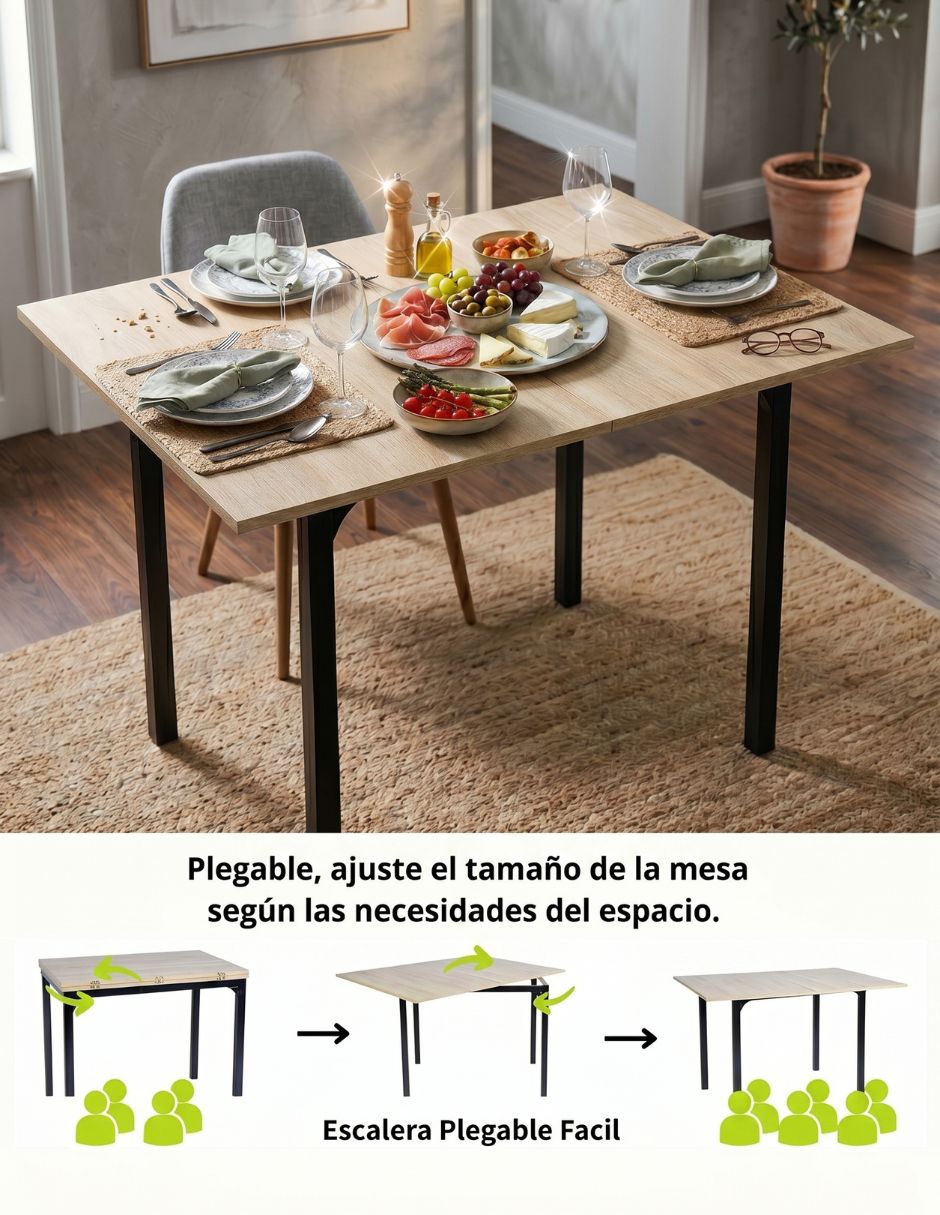 Mesa de comedor extensible armable Gomyhome